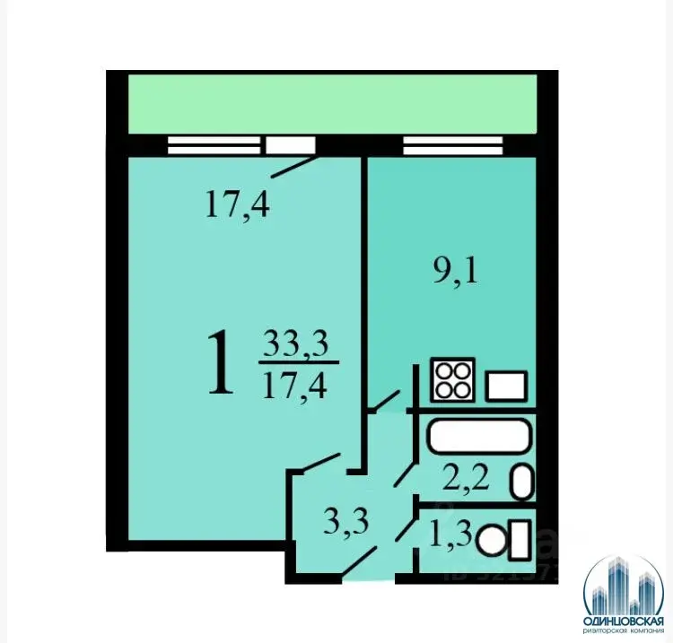 Аренда 1-комн. квартиры в Одинцово Л.Новоселовой бул., 4к1 - Фото 12