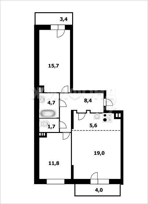 Продажа квартиры, Новосибирск, ул. Бородина - Фото 7