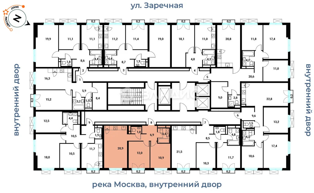 Москва, Большая Филёвская улица, д.3к2, 2-комнатная квартира на ... - Фото 11