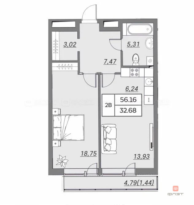 Продажа квартиры, Казань, ул. Хади Атласи - Фото 0
