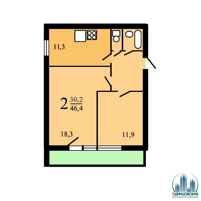 Купить двухкомнатную в Одинцово - Фото 13