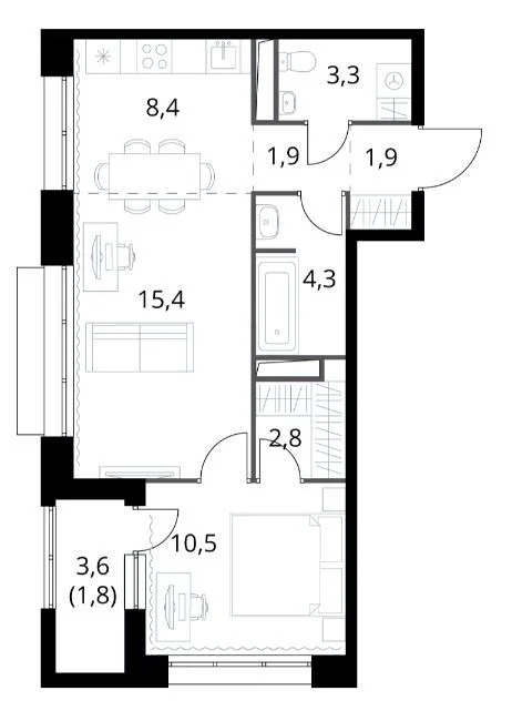 Продажа квартиры в новостройке, Киевское ш. - Фото 11