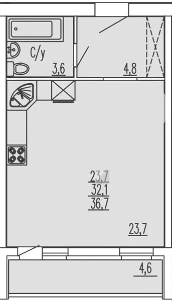 Продается квартира, 36.7 м - Фото 2