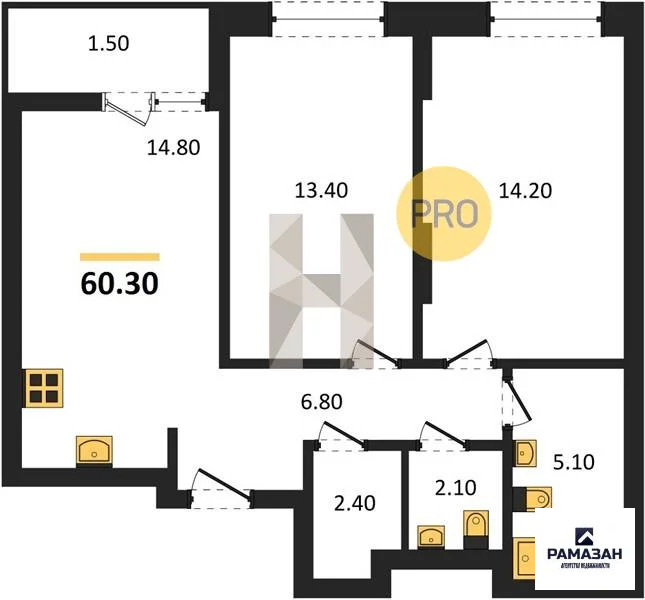 Продажа квартиры в новостройке, Казань, м. Горки, ул. Родины - Фото 1