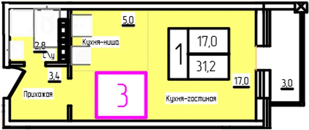 Продам 1-комн. квартиру 31.2 кв.м. - Фото 2