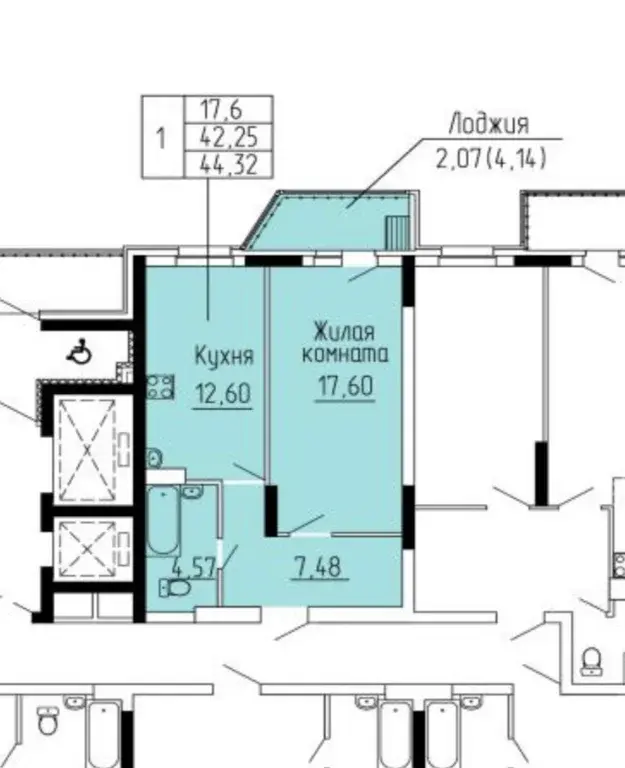 Квартира с ремонтом встроенной кухне и бытовой техникой - Фото 12