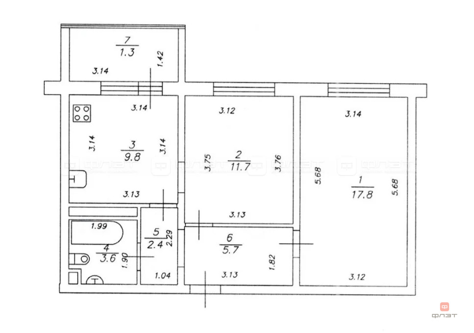 Продажа квартиры, Казань, ул. Генерала Махмута Гареева - Фото 18