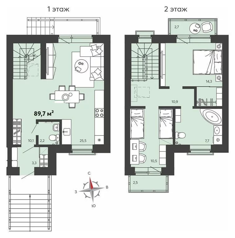 Продается квартира, 89.7 м - Фото 12