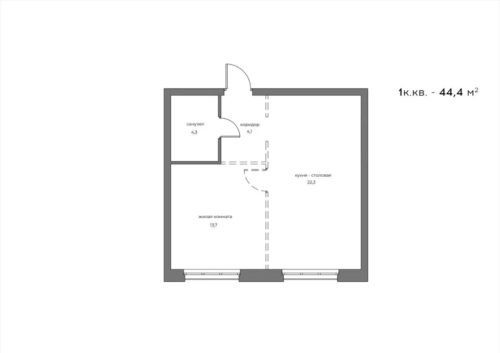 Продается квартира, 45.2 м - Фото 7