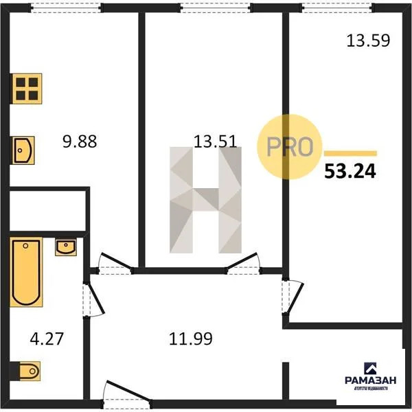 Продажа квартиры в новостройке, Казань, м. Проспект Победы, Рауиса ... - Фото 1