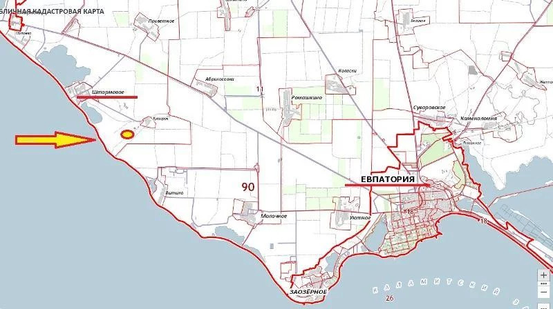 Публичная кадастровая карта крыма сакский район уютное