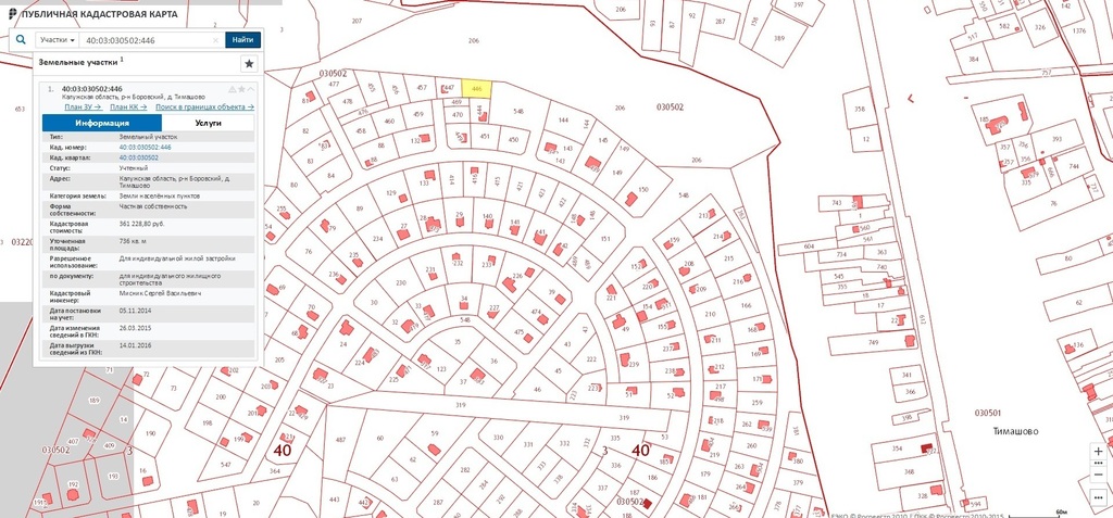 Публичная кадастровая карта калужская область боровский район