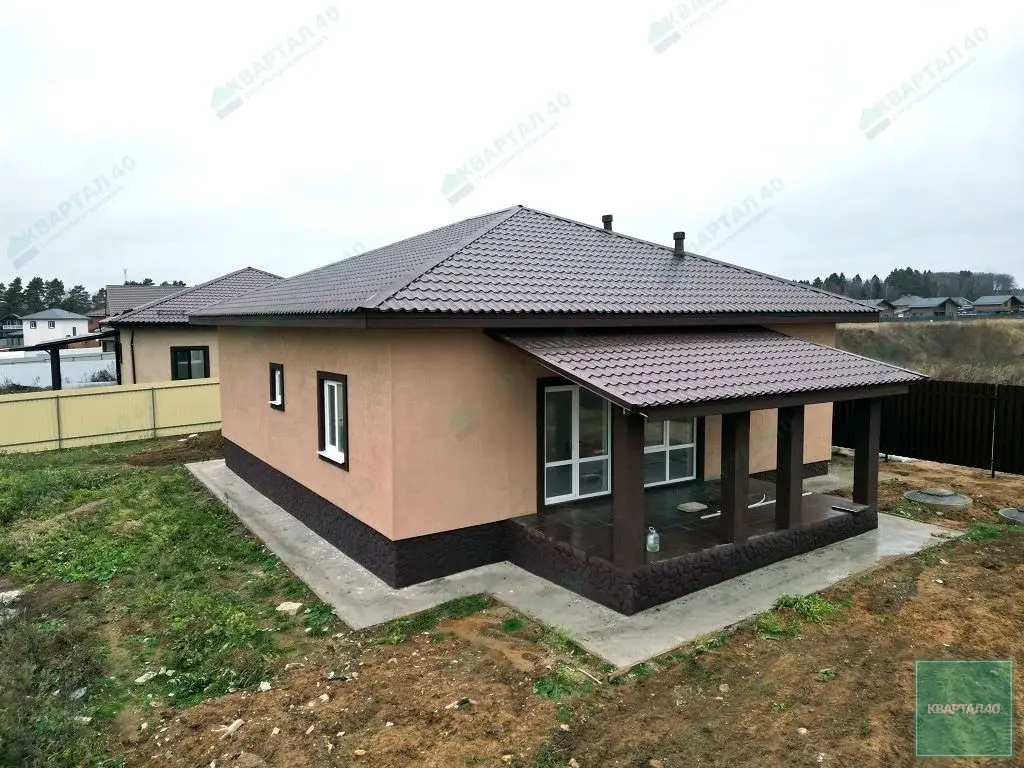 Одноэтажный блочный дом 140 м2 на участке 10.5 соток - Фото 5