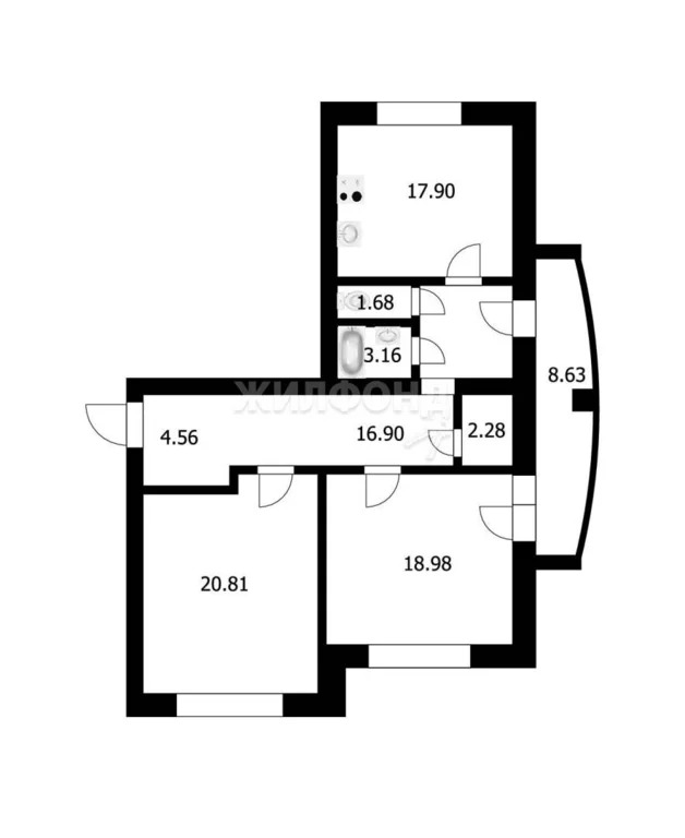 Продажа квартиры, Краснообск, Новосибирский район, 2-й микрорайон - Фото 16