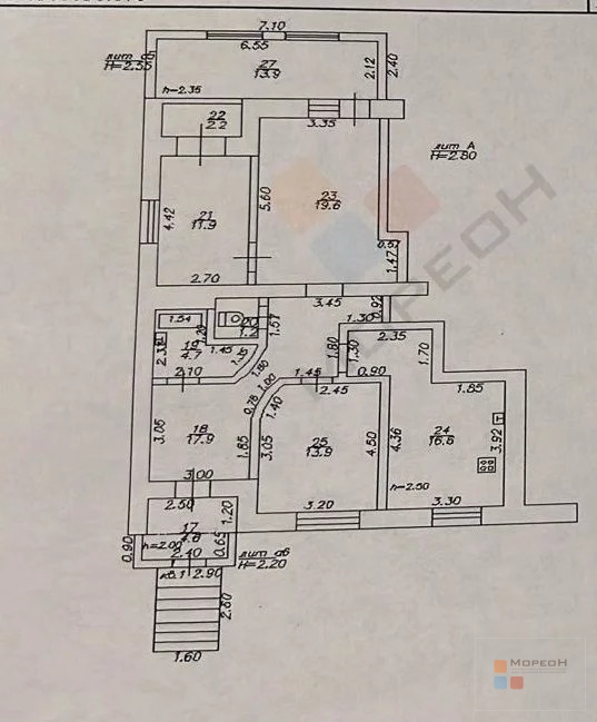 3-я квартира, 106.50 кв.м, 1/10 этаж, ЦМР, Дербентская ул, 10300000.00 ... - Фото 12