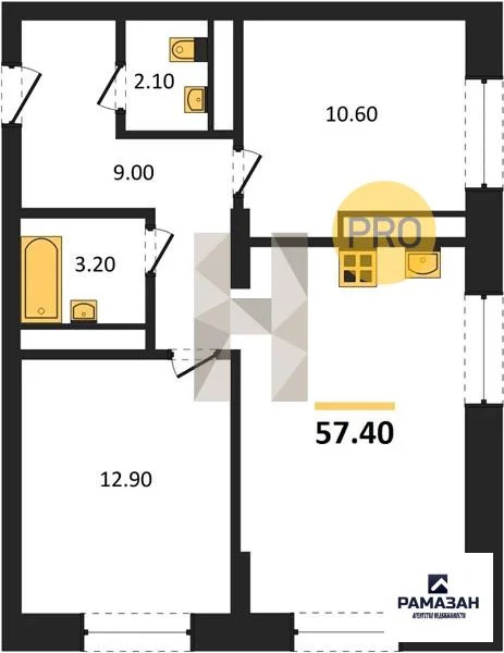 Продажа квартиры в новостройке, Казань, м. Горки, ул. Родины - Фото 1