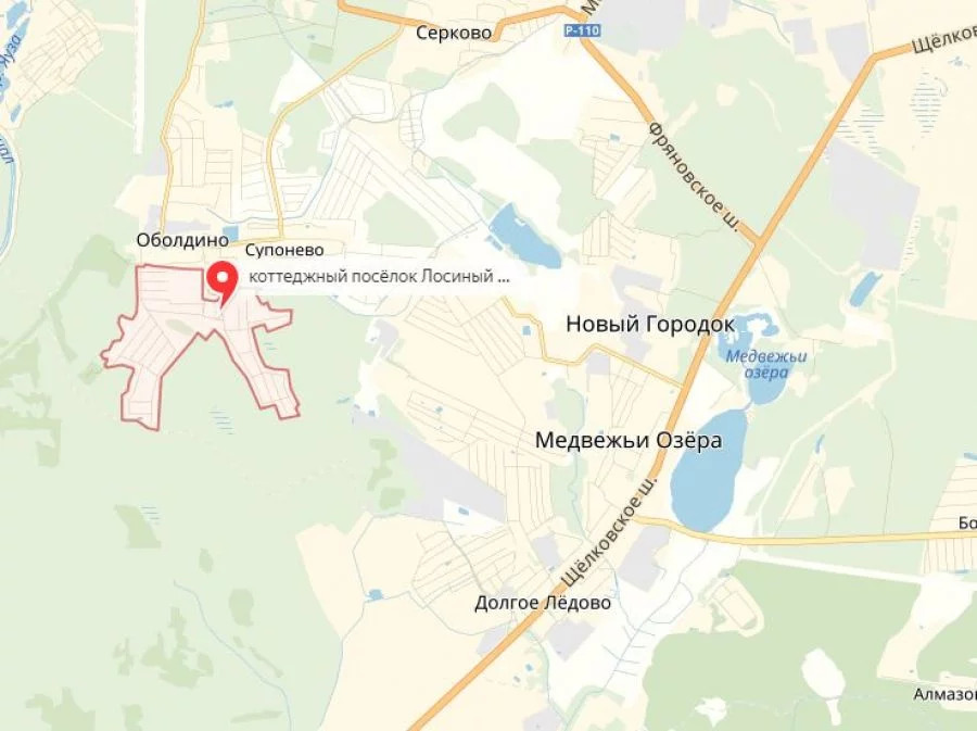 Лосиный остров 1 коттеджный поселок карта