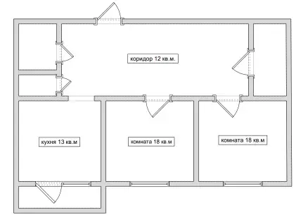 2-к. квартира, 67,9 м2, 1/3 эт. 2-к. квартира, 67,9 м2, 1/3 эт. - Фото 16