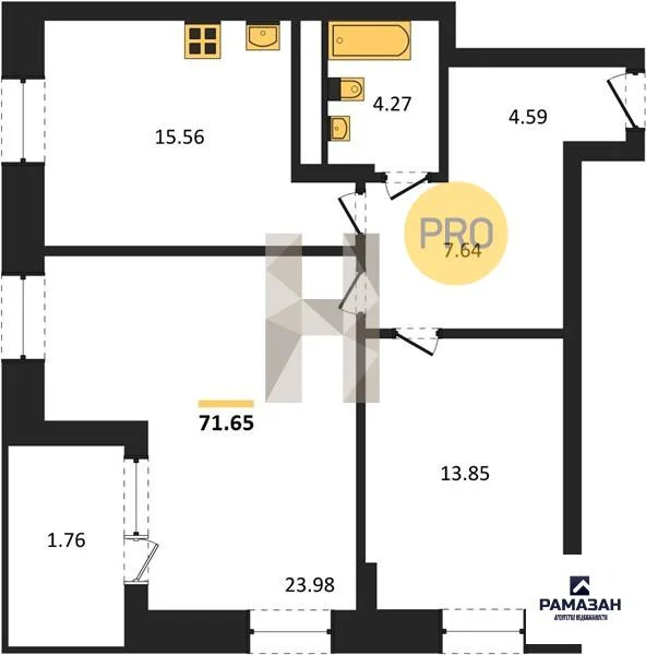 Продажа квартиры в новостройке, Казань, м. Горки, ул. Родины - Фото 1