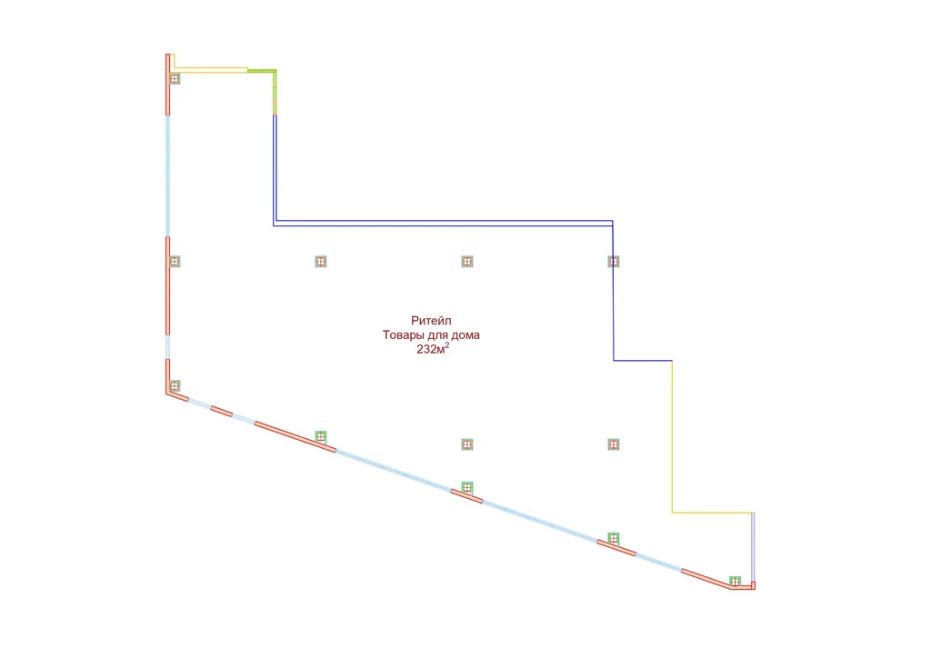 Торговое помещение под магазин товаров для дома 232 м2 - Фото 3