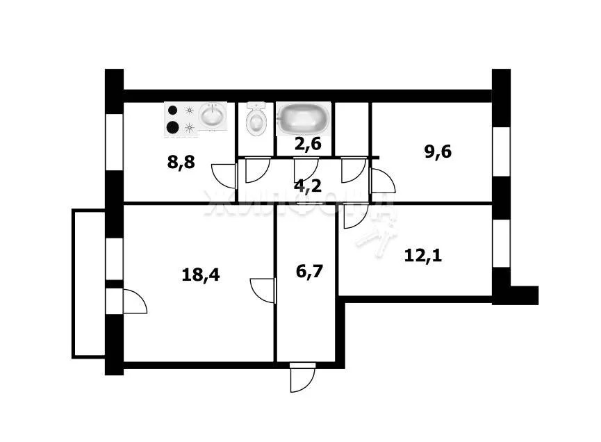 Продажа квартиры, Новосибирск, ул. Молодости - Фото 17