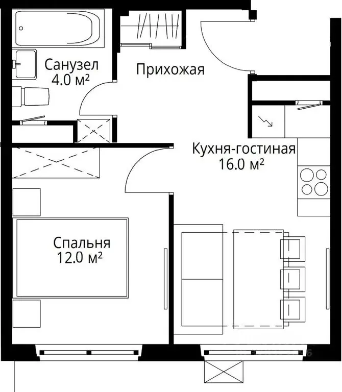 Продажа однокомнатной квартиры 31.5м Московская область, Ленинский ... - Фото 2