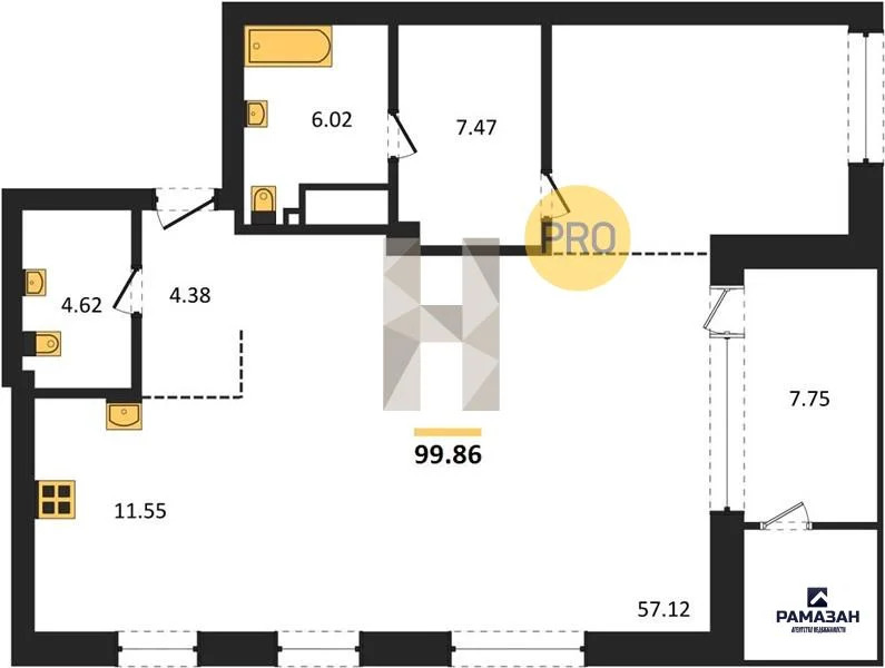 Продажа квартиры в новостройке, Казань, ул. Карла Маркса - Фото 1