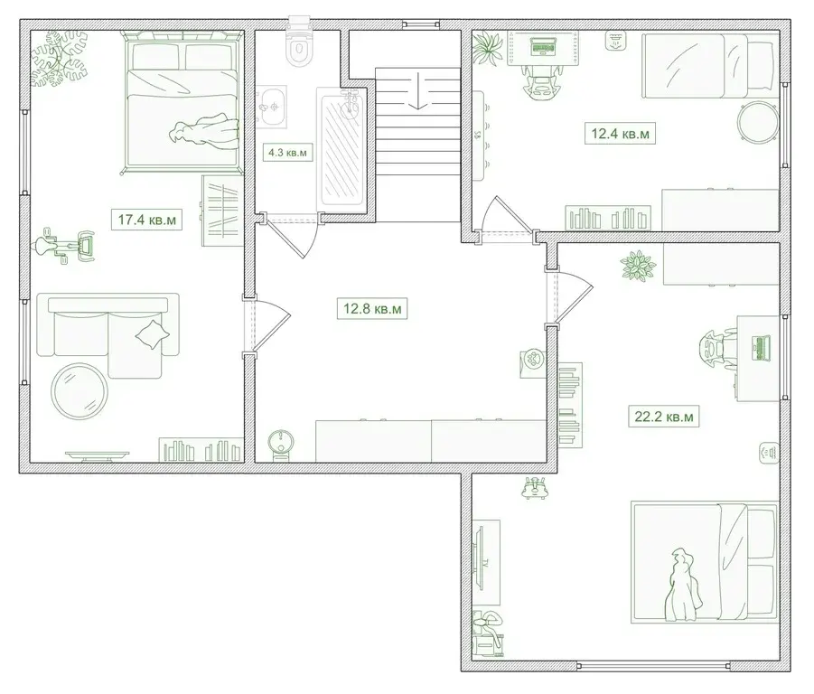 Дом 142 м2 на участке 9 сот. - Фото 30