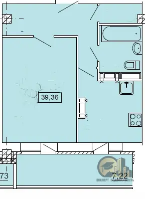 1-к квартира в ЖК «Князь Гoлицын» - Фото 11