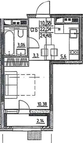 Продается квартира, 24.48 м - Фото 2