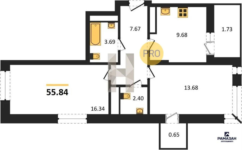Продажа квартиры в новостройке, Казань, м. Проспект Победы, Баки ... - Фото 1