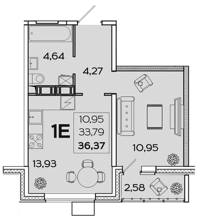 Продается квартира, 36.37 м - Фото 2