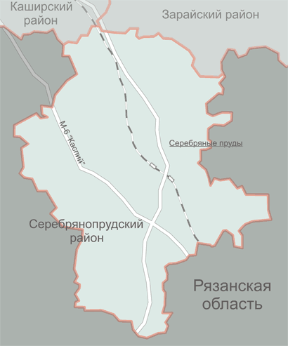 Серебряно прудский район московской области карта