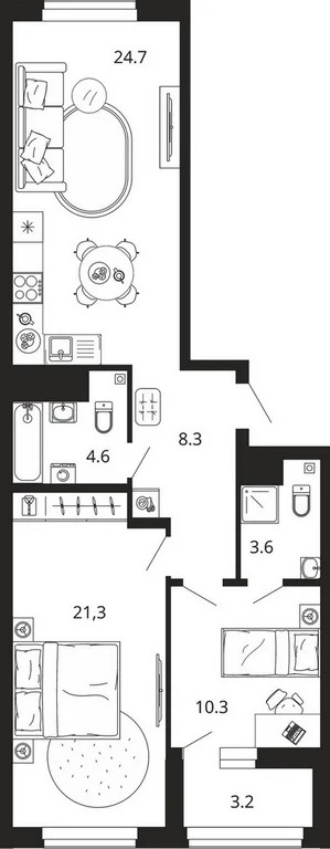 Продается квартира, 75.9 м - Фото 1