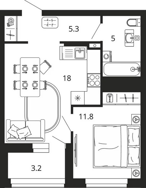 Продается квартира, 43.4 м - Фото 1
