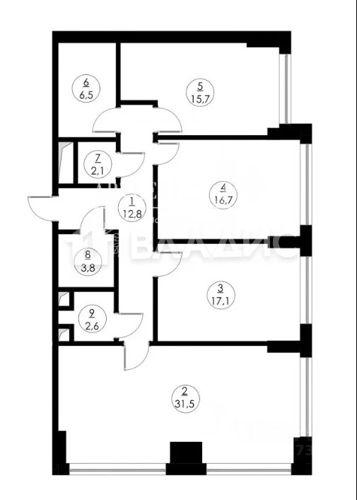 Москва, Мичуринский проспект, д.56, 3-комнатная квартира на продажу - Фото 12