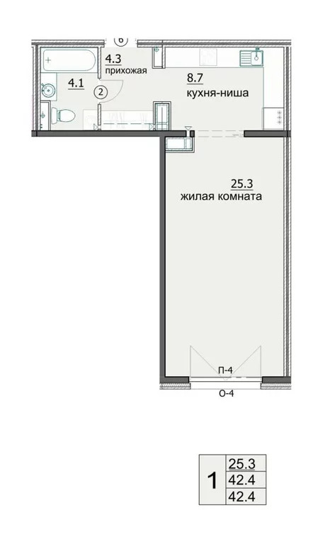 Продается квартира, 42.4 м - Фото 4