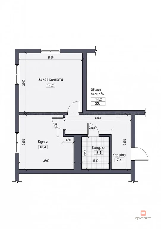 Продажа квартиры, Куюки, Пестречинский район, 4-й квартал - Фото 12