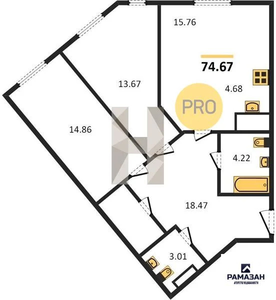 Продажа квартиры в новостройке, Казань, м. Проспект Победы, Рауиса ... - Фото 1