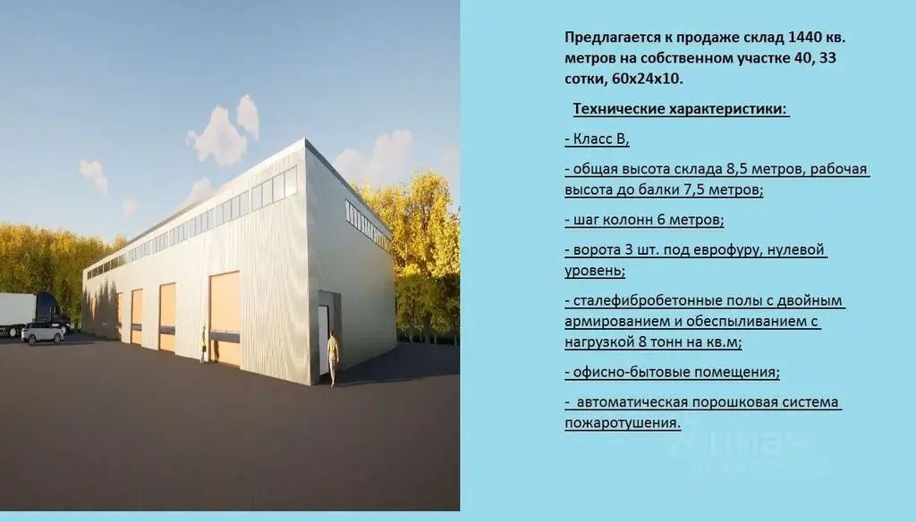 Продаю склад 1440.0м Московская область, Чехов муниципальный округ, ... - Фото 3