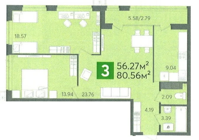 Продается квартира, 80.56 м - Фото 0