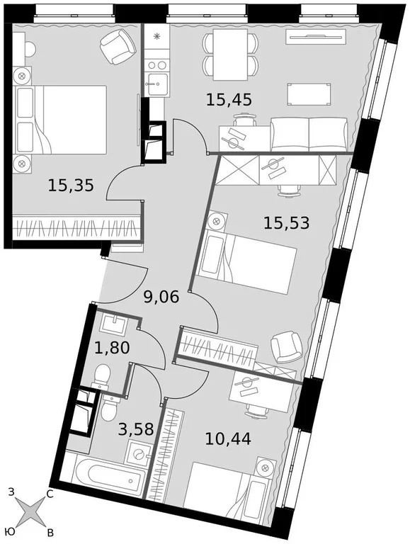 Продам 3-комн. квартиру 71.21 кв.м. - Фото 0