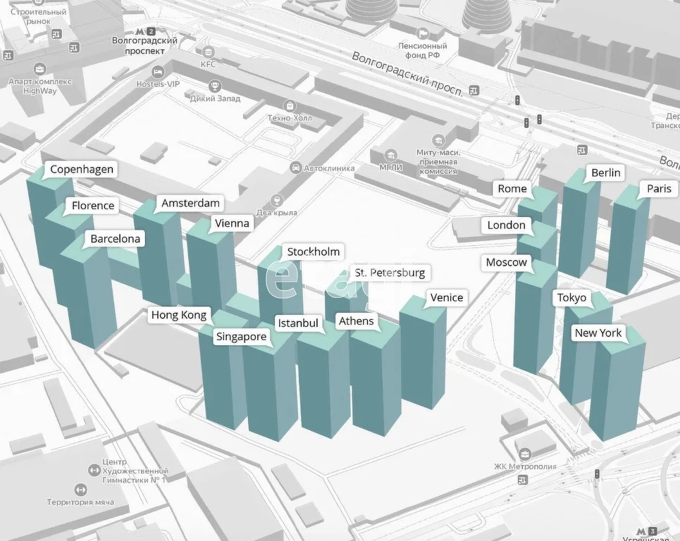 План застройки метро волгоградский проспект