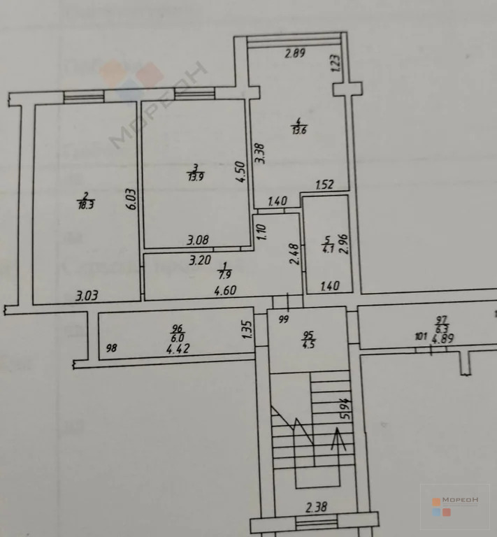 2-я квартира, 57.80 кв.м, 6/6 этаж, РИП, Сергея Есенина ул, 6200000.00 ... - Фото 0