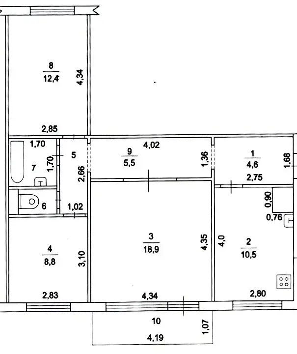 3-комнатная квартира, Московская обл., Дмитровский р-он - Фото 20