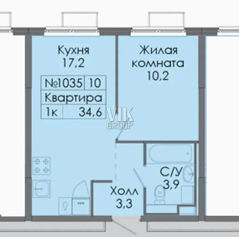 продаётся просторная 1-комнатная квартира в элитном ЖК Большая Академи - Фото 3
