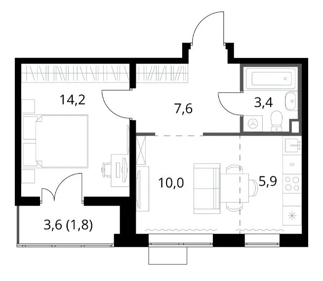 Продажа квартиры в новостройке, Киевское ш. - Фото 14