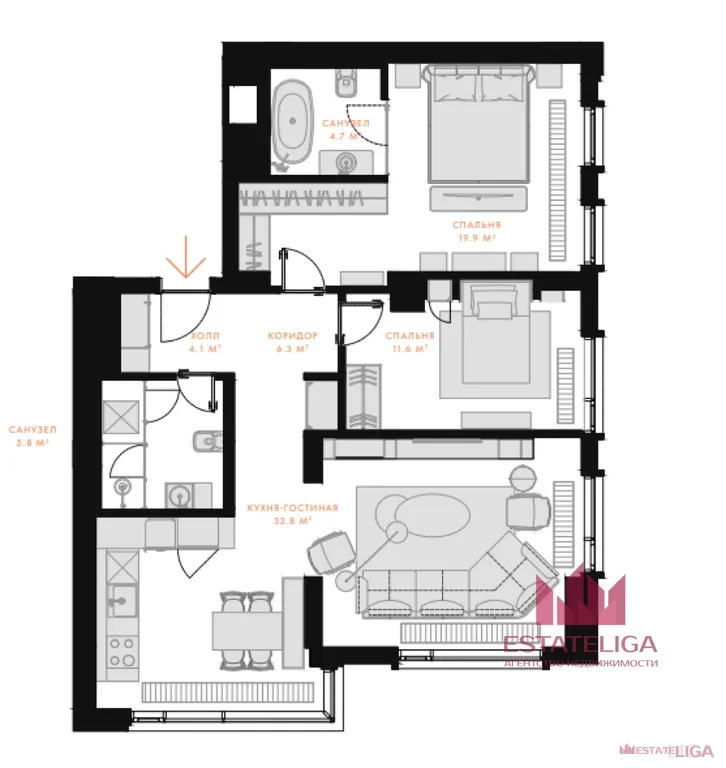 Продажа квартиры, ул. Поклонная - Фото 20