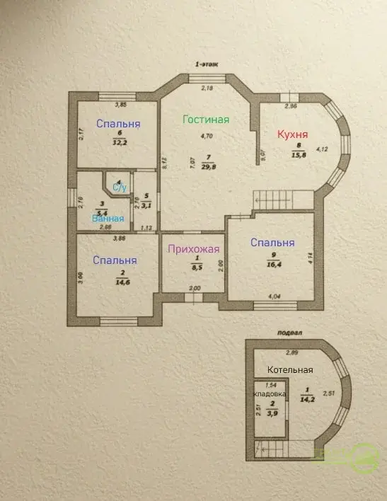 Новый дом 139 м2 с подвалом , гаражом , баней и летней кухней в Николь - Фото 13