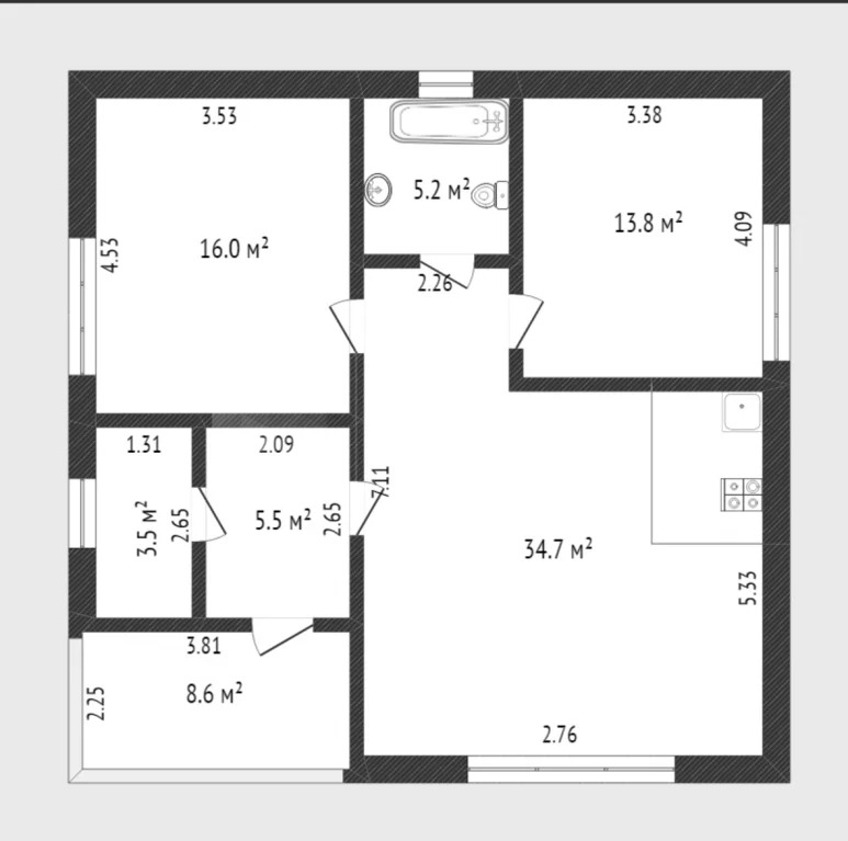 Продажа дома, Кулига, Тюменский район, Ул Янтарная - Фото 12